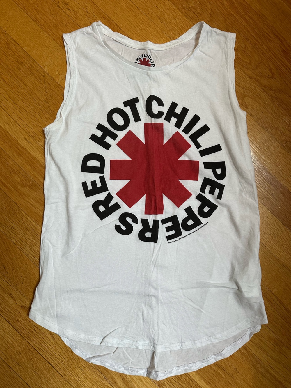 Red Hot Chili Peppers White Tank with Red Asterisk Graphic Size Medium